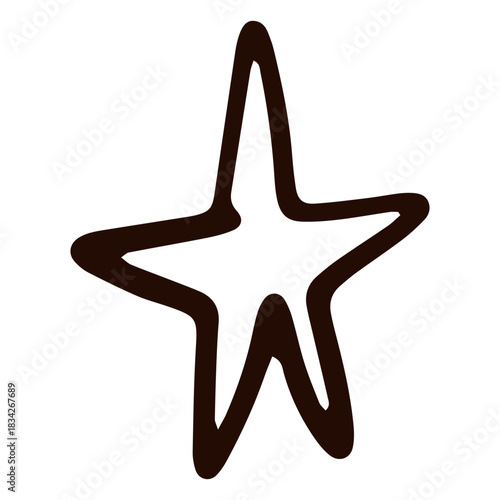 Simple star hand drawn