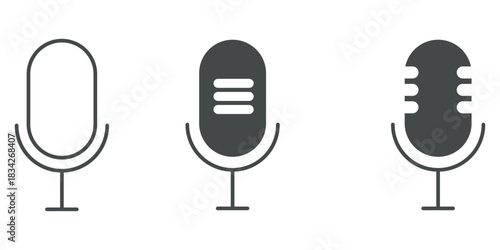 microphone mic icon, voice icon symbol buttons