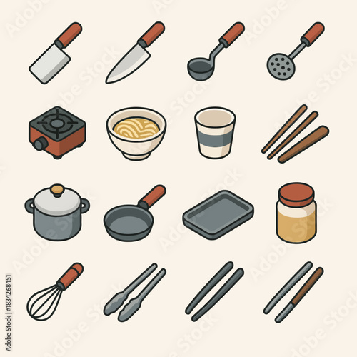 Collection of kitchen utensils and tools for cooking enthusiasts