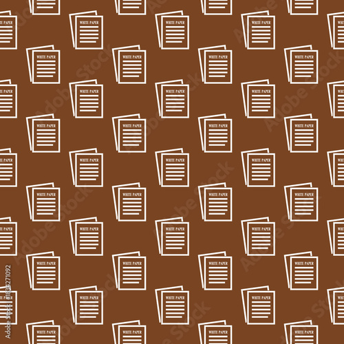 Whitepaper seamless pattern isolated on color background