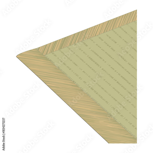 A tatami mat corner view, soft colors, transparent background.