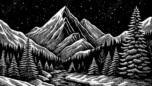 snow covered mountains with bright rocky peaks and crisp cold air create a powerful scenic environment perfect for Christmas 2026 visuals