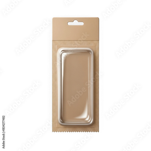 3d blister pack packaging for electronic accessory isolated on transparent background