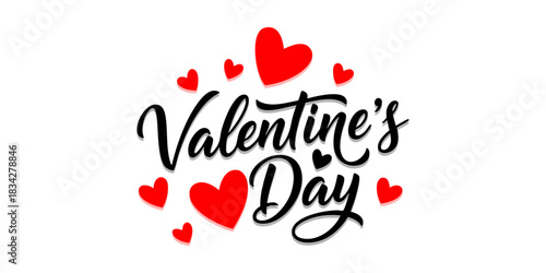 Valentine day typography lettering