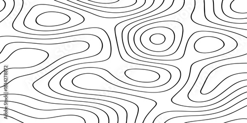 Advanced Topographic Map Contour Lines Vector Illustration Design for Landscape, Cartography, and Elevation Mapping Projects.