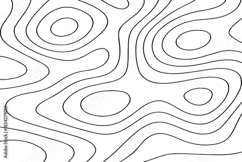 Advanced Topographic Map Contour Lines Vector Illustration Design for Landscape, Cartography, and Elevation Mapping Projects.