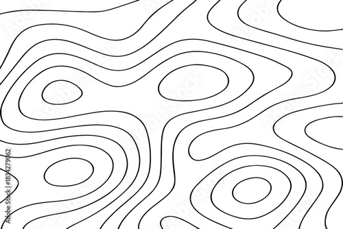 Advanced Topographic Map Contour Lines Vector Illustration Design for Landscape, Cartography, and Elevation Mapping Projects.