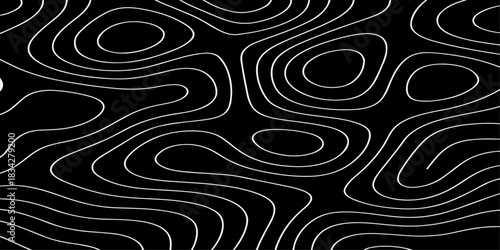 Advanced Topographic Map Contour Lines Vector Illustration Design for Landscape, Cartography, and Elevation Mapping Projects.