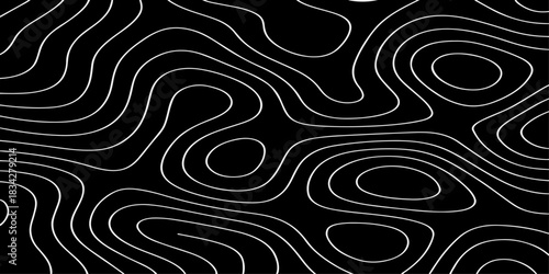 Advanced Topographic Map Contour Lines Vector Illustration Design for Landscape, Cartography, and Elevation Mapping Projects.