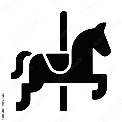 carousel horse glyph icon