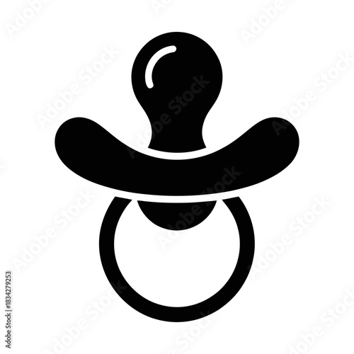 baby pacifier glyph icon