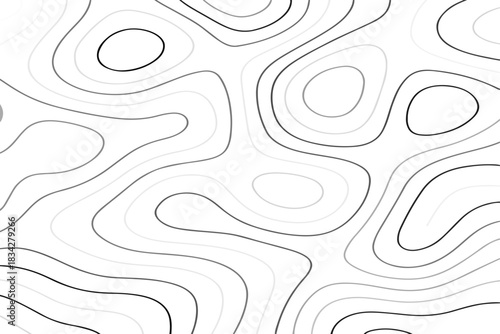 Advanced Topographic Map Contour Lines Vector Illustration Design for Landscape, Cartography, and Elevation Mapping Projects.
