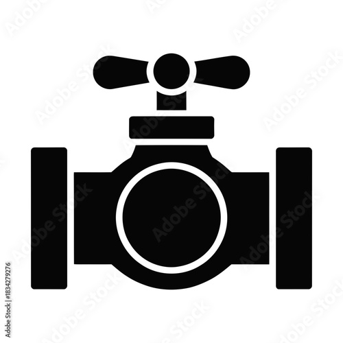 gas pipeline valve glyph icon