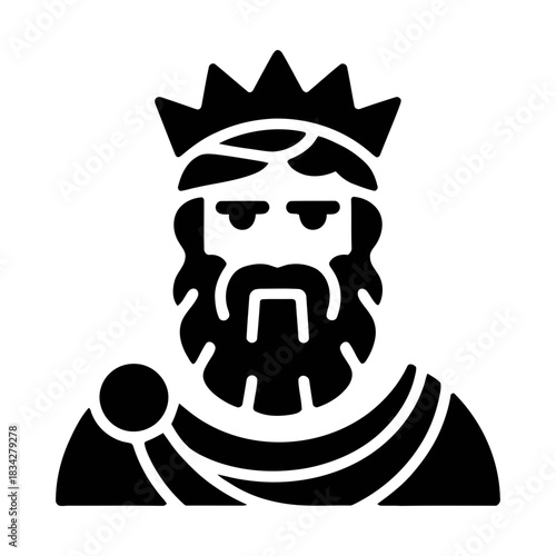 greek god or roman emperor glyph icon