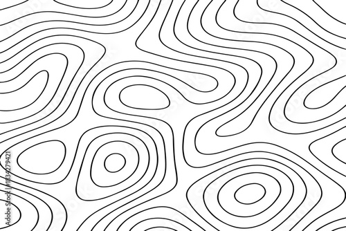 Advanced Topographic Map Contour Lines Vector Illustration Design for Landscape, Cartography, and Elevation Mapping Projects.