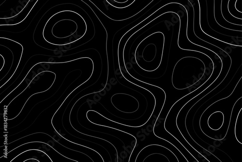 Advanced Topographic Map Contour Lines Vector Illustration Design for Landscape, Cartography, and Elevation Mapping Projects.