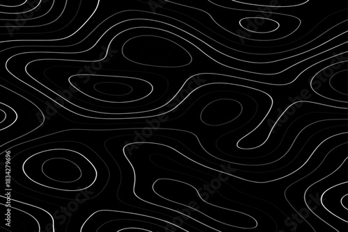 Advanced Topographic Map Contour Lines Vector Illustration Design for Landscape, Cartography, and Elevation Mapping Projects.