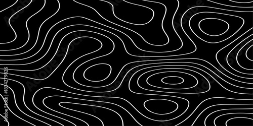 Advanced Topographic Map Contour Lines Vector Illustration Design for Landscape, Cartography, and Elevation Mapping Projects.