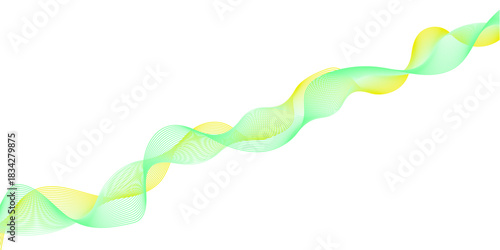 Abstract colorful wave design featuring a rainbow pattern, flowing smooth lines, and a light-filled DNA concept illustration for a striking business background