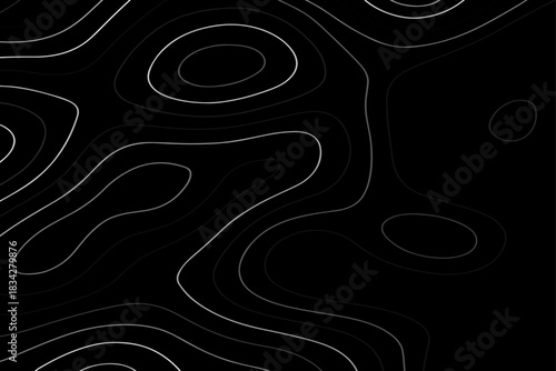 Advanced Topographic Map Contour Lines Vector Illustration Design for Landscape, Cartography, and Elevation Mapping Projects.