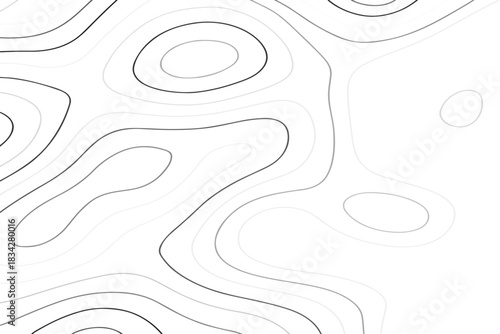 Advanced Topographic Map Contour Lines Vector Illustration Design for Landscape, Cartography, and Elevation Mapping Projects.