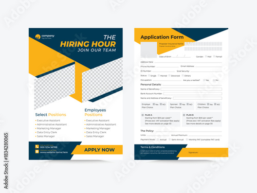 We are hiring job vacancy print flyer template design, Job vacancy flyer poster template design.