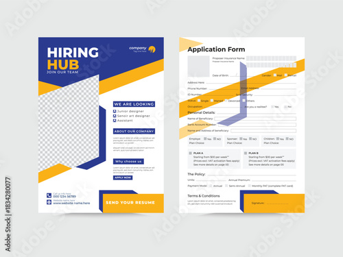 are hiring job vacancy square web banner design,