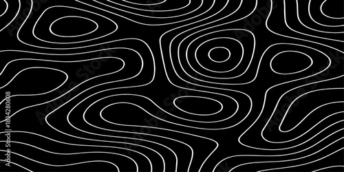 Advanced Topographic Map Contour Lines Vector Illustration Design for Landscape, Cartography, and Elevation Mapping Projects.