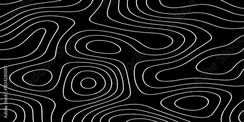 Advanced Topographic Map Contour Lines Vector Illustration Design for Landscape, Cartography, and Elevation Mapping Projects.