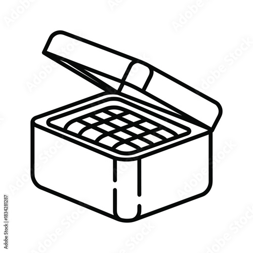 Clothing Store Display Case Icon with Mannequin Torso and Necktie