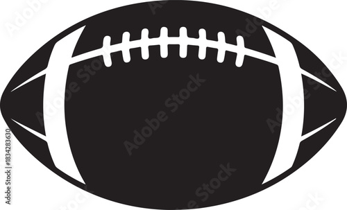 American football silhouette classic sports equipment for team spirit and game day