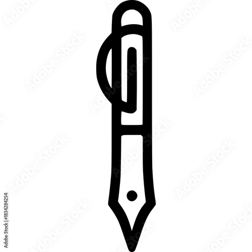Simple Pen: A minimalist pen icon, poised to capture ideas, sketch dreams, and document thoughts with precision and clarity. A tool of empowerment.