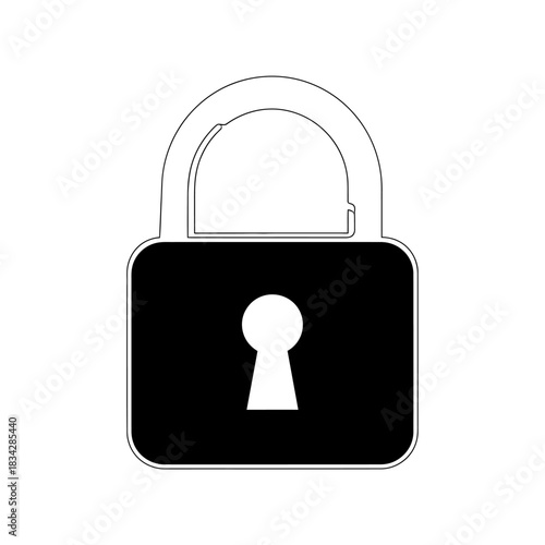 Secure padlock with keyhole symbolizing safety and protection