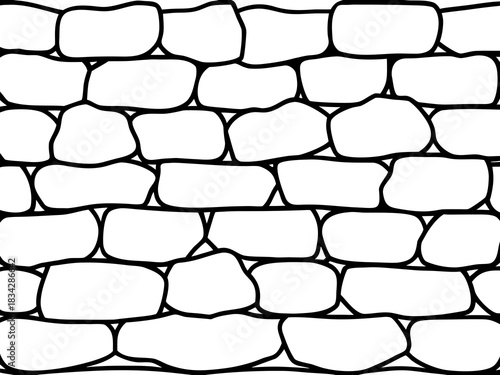 black and white brick wall