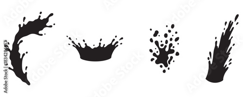 water splash silhouette	