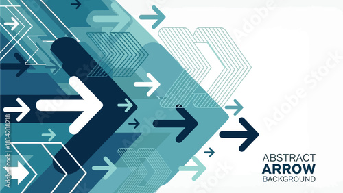 An abstract background with a pattern of directional arrows in various shades of blue.