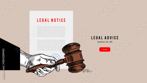 Sketch judicial law background. Court, justice, rights, artificial intelligence regulation, notary service, mediation center, arbitration concept. Engraved hand drawn vector illustration.