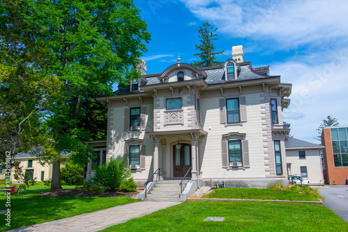 Browning House at 69 Front Street in historic town center of Exeter, New Hampshire NH, USA. Now this buildings belongs to Phillips Exeter Academy.