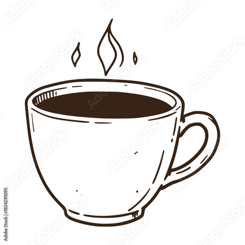 Hand-drawn coffee cup illustration