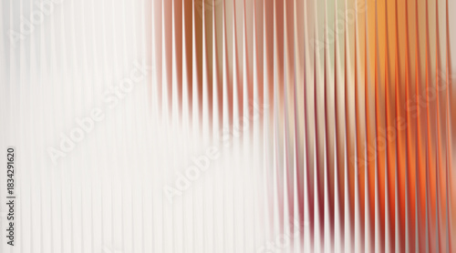 Soft Pastel Gradient on Vertical Ribbed Frosted Glass with White Space abstract background