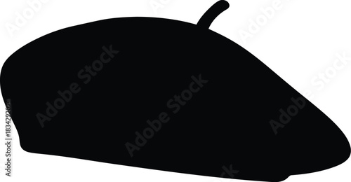Black beret silhouette icon