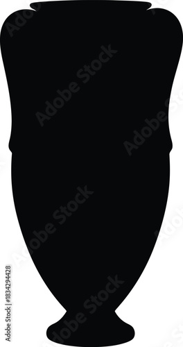 Black silhouette of a classic urn