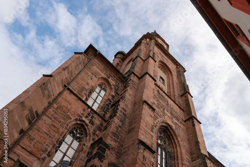 Church of the Holy Spirit Tower Heidelberg.Church of the Holy Spirit tower in the Market Square in Heidelberg, Germany.
