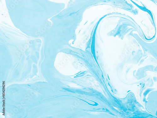 Wallpaper Mural Blue abstract hand painted background, winter landscape, liquid acrylic painting on canvas. Torontodigital.ca