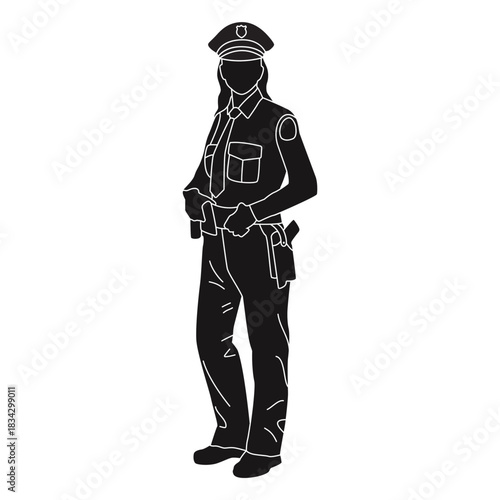 Police policewoman standing