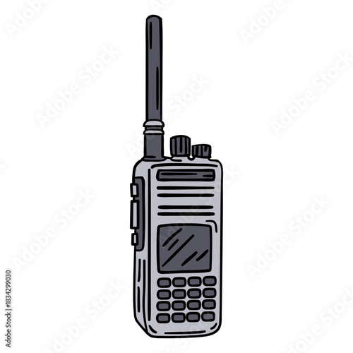 Walkie talkie hand drawn