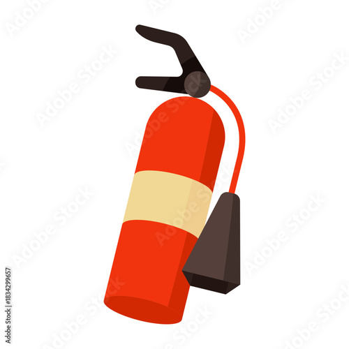 Fire extinguisher colorful flat