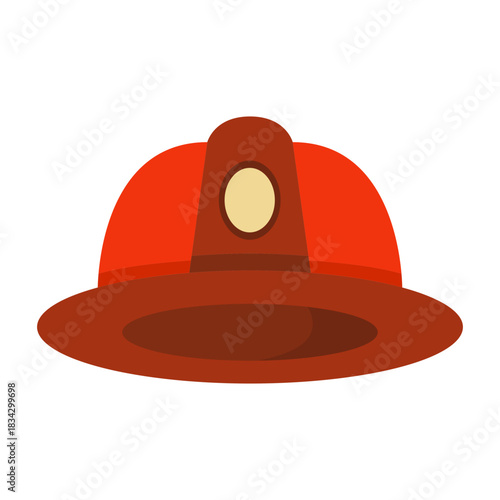 Fire helmet colorful flat