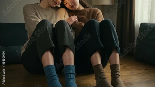 Loving Couple Shares Intimate, Cozy Moment At Home With Music