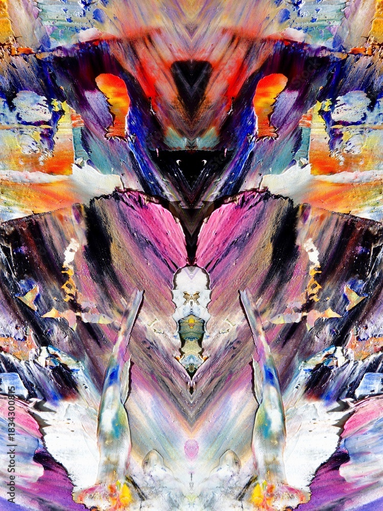 Fototapeta premium Abstract art background . Hand painting artwork on canvas .